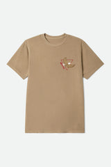 Brixton Opal Timeless Taupe Worn Wash S/s Standard Tee Shirt