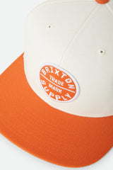 Brixton Oath III OFF White/Burnt Orange Snapback Hat