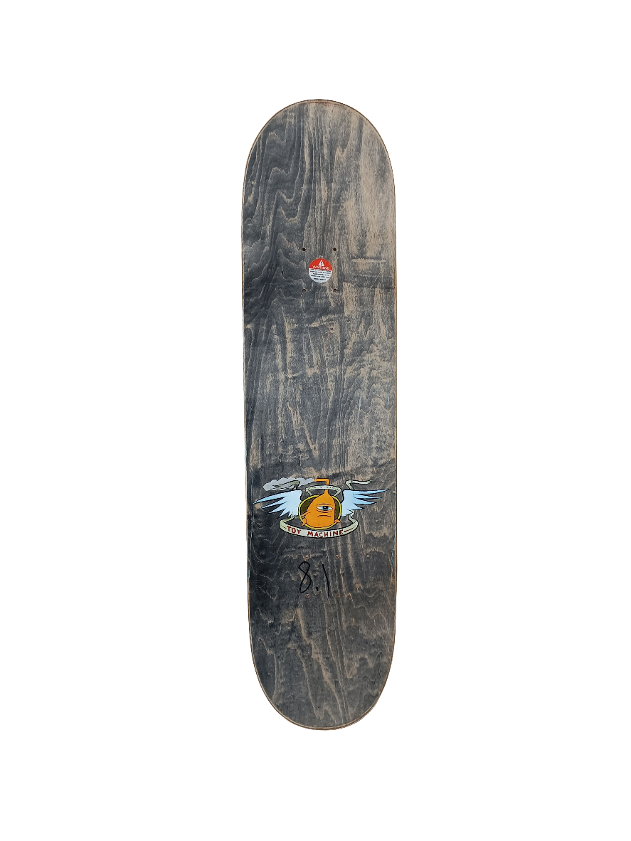 Toy Machine X Foundation Sun & Moon Tye Dye Black White Size 8.5" Vintage NOS Deck