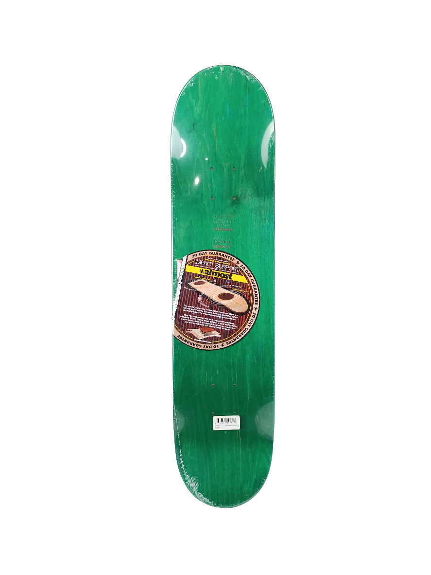 Almost Chris Haslam Double Impact Purple Blue White Size 7.75" Vintage NOS Deck