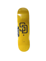 Plan B X San Diego Padres Yellow Brown Embossed Slick Bottom Graphic Size 8.375 Vintage NOS Deck