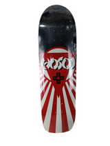 Black Label Christian Hosoi Red Kross Rising Sun Graphic Black Red White Size 9.0 Shaped Skateboard Deck