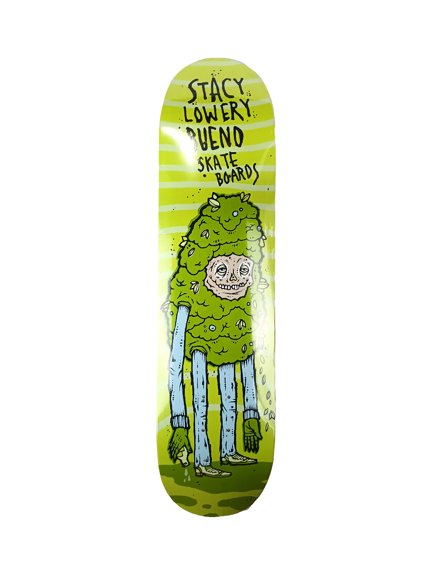 Bueno Stacy Lowery Weed Man Green Blue Black Size 7.9" Vintage NOS Deck