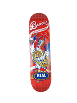 Real Justin Brock Chicken Waffles Red White Blue Vintage NOS Deck Size 8.0" Vintage NOS Deck