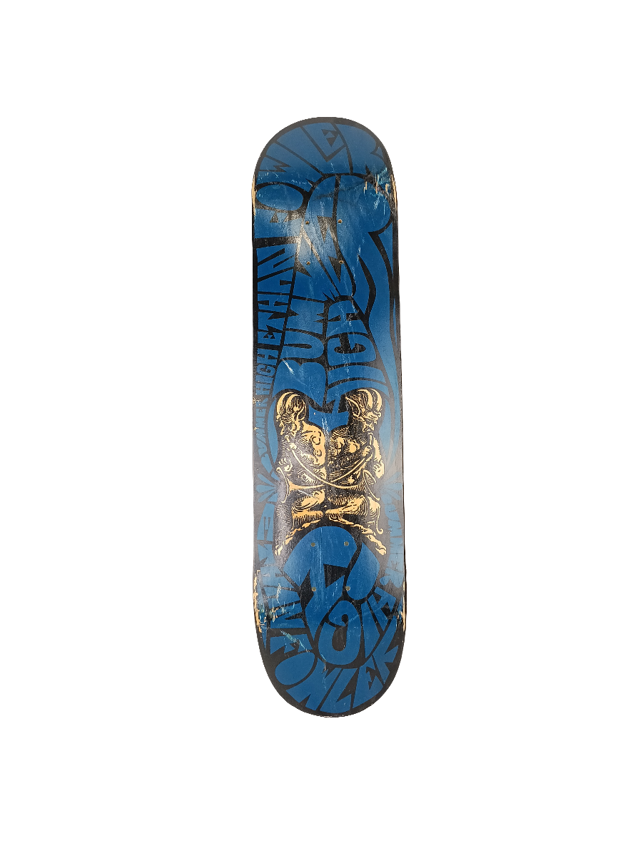 Bummer High Original Ethan Fowler Black Blue Gold Size 7.63" Vintage NOS Deck
