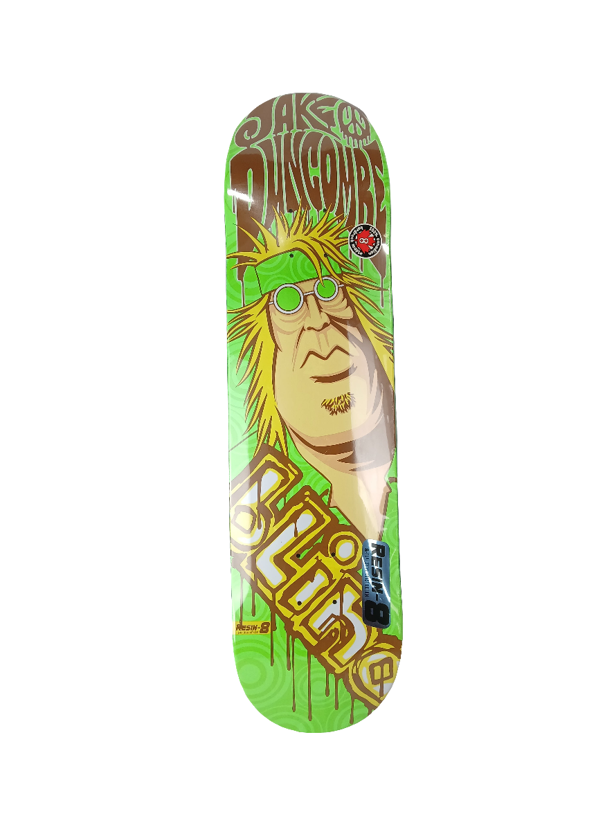 Blind Jake Duncombe Poster Graphic Yellow Green White size 8.0" Vintage NOS Deck