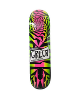 Deathwish Jim Greco Maze Black Green Pink Tye Dye Size 8.125" Vintage NOS Deck