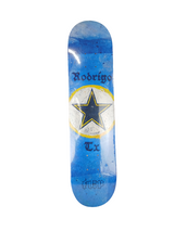 Flip Rodrigo Tx Star Blue White Yellow Textured Graphic Size 7.4" Vintage NOS Deck