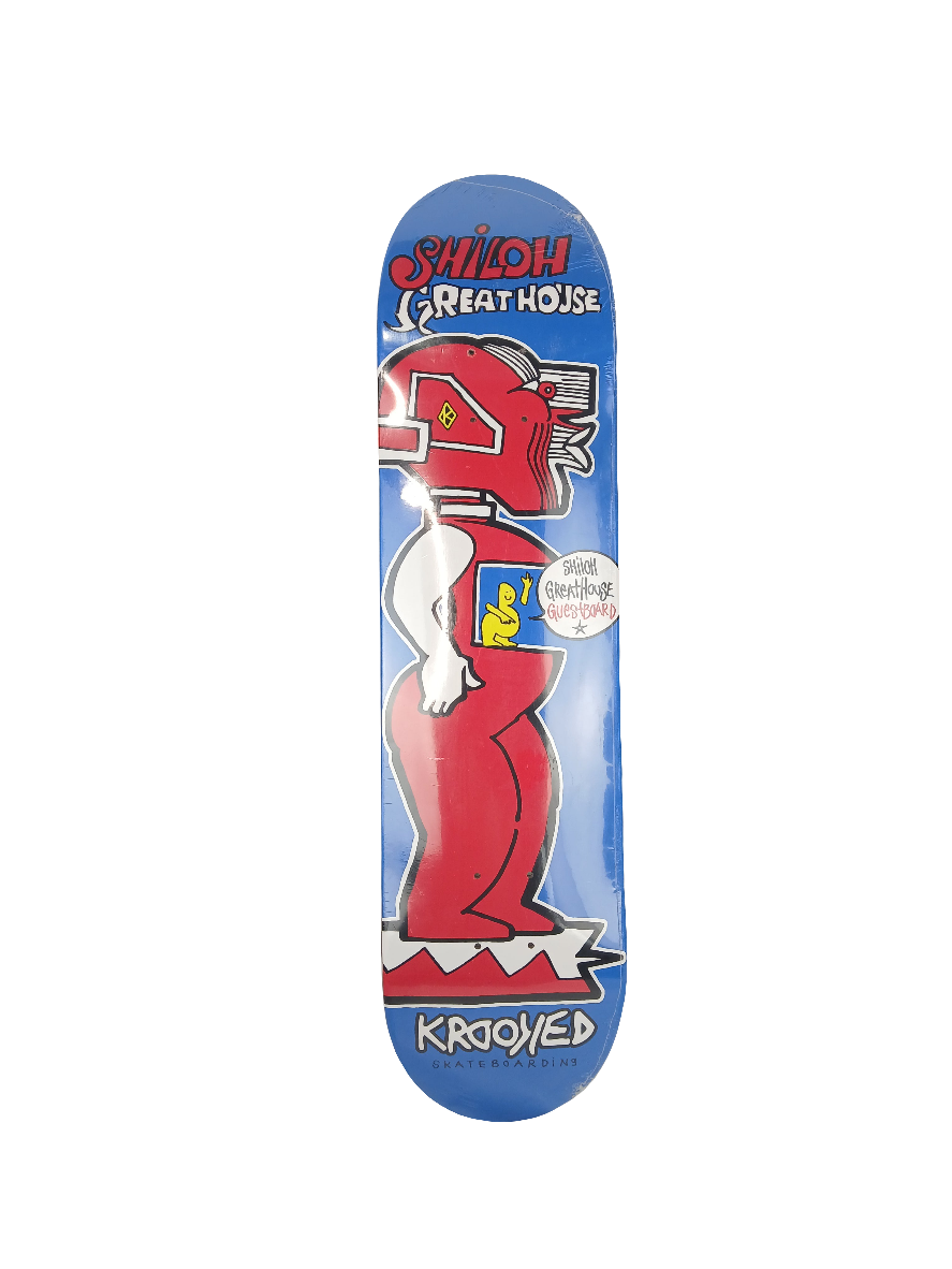 Krooked Shiloh Greathouse Guest Model Blue Red White Size 7.75" Vintage NOS Deck