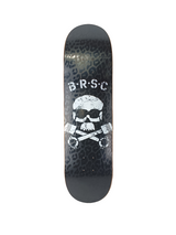 Black Rebel Skateboard Club B.R.S.C. Cheetah Print Black White Skull Size 8.5 Vintage NOS Deck