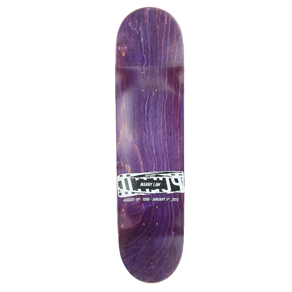 Politic Manny Law Tribute Black White Size 8.38" Vintage NOS Deck