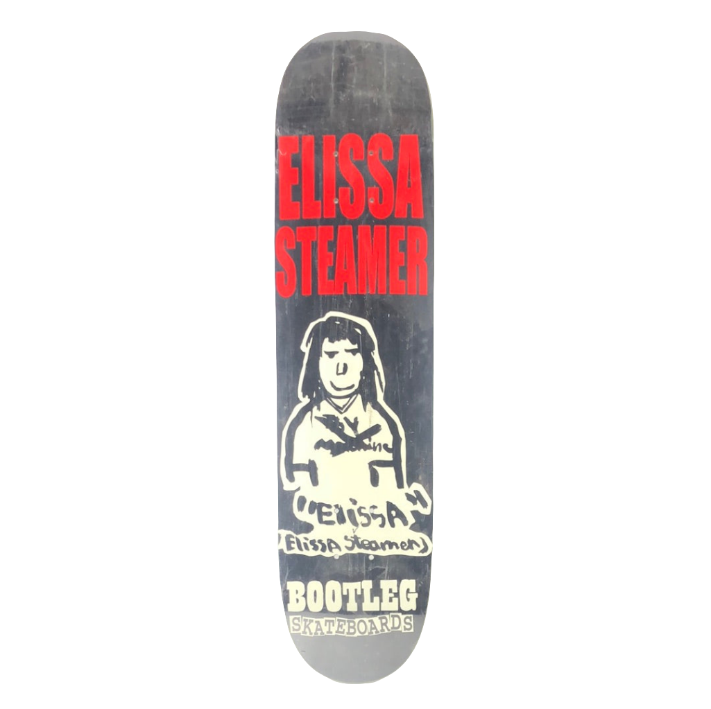 Bootleg Elissa Steamer Knox Drawing Portrait Black White Red Size 7.5" Skateboard Deck 2001