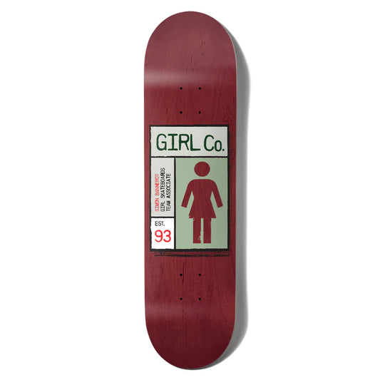 Girl Bannerot Grid Box Deck 8.25" Skateboard Deck