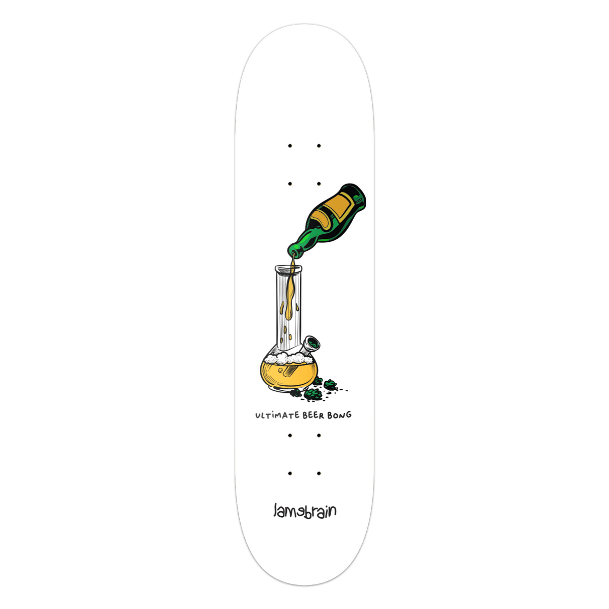 Lamebrain Beer Bong 8.5" Skateboard Deck