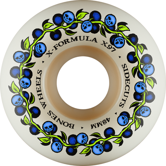 Bones X-Formula Skull Berries V5 Side-Cut 48mm 97a Skateboard Wheels