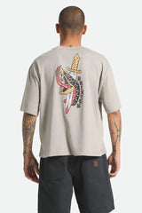Brixton Sword Pebble Stone S/s Boxed Crop Tee Shirt