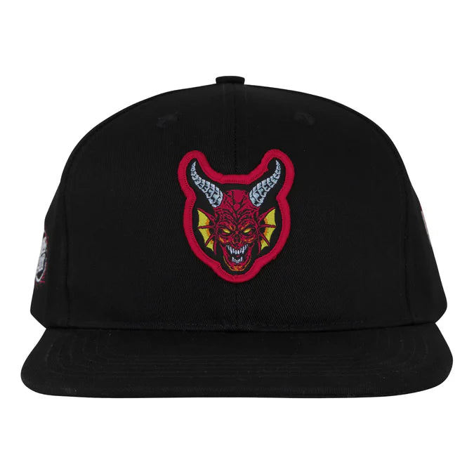 Santa Cruz Stranger Things Hellfire Club Black Structured Snapback Hat