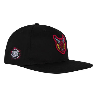 Santa Cruz Stranger Things Hellfire Club Black Structured Snapback Hat