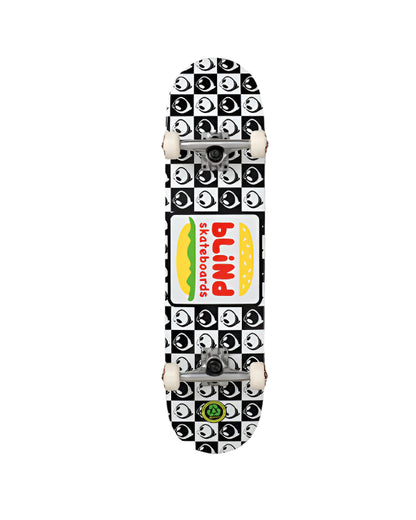 Blind Blind Burger First Push Black White 7.875" Complete Skateboard