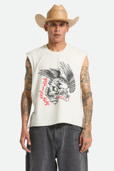 Brixton Wolcott Worn In Off White Boxy Muscle Tank