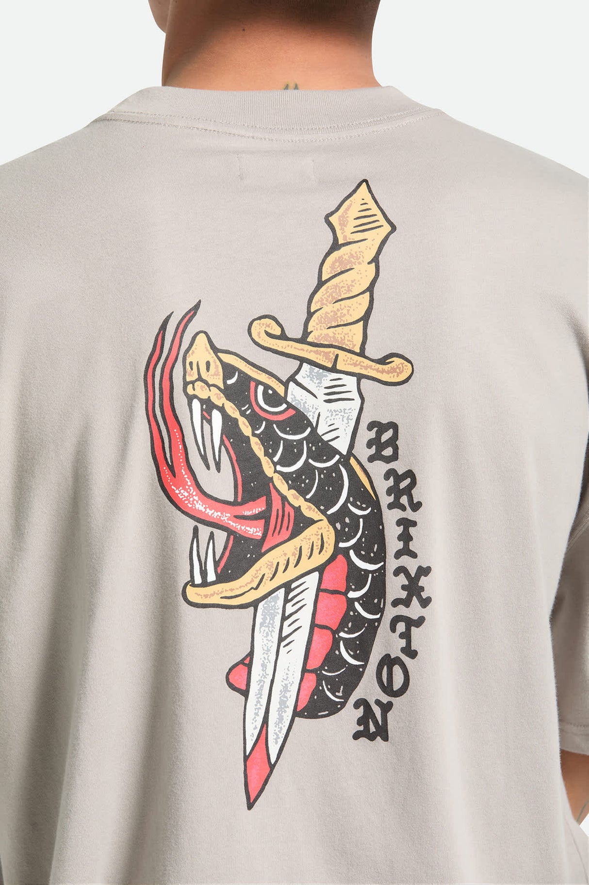 Brixton Sword Pebble Stone S/s Boxed Crop Tee Shirt