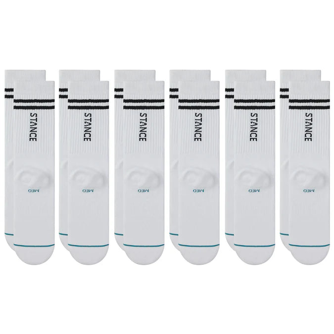 Stance Core 6 Pack Crew White Socks