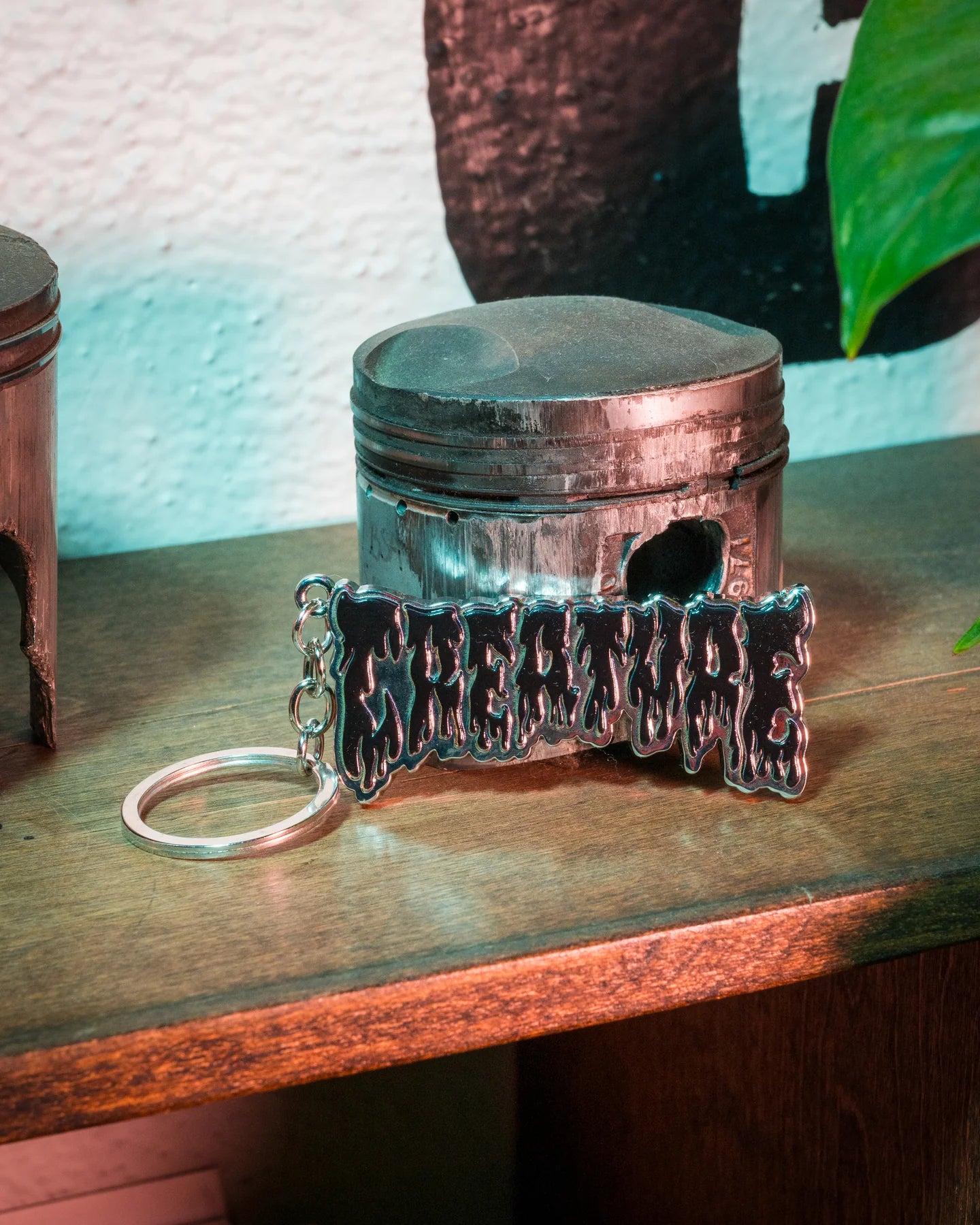 Creature Hesher Flame Silver Keychain