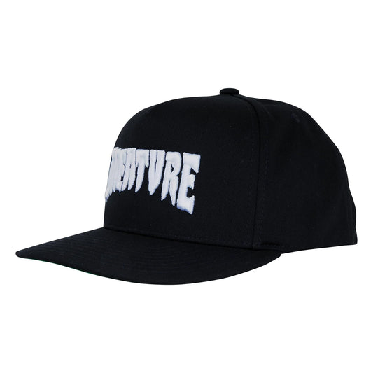 Creature Mono Logo Black Structured Snapback Hat