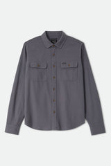 Brixton Bowery Lightweight Ultra Future Grey L/s Flannel Shirt