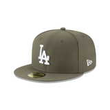 New Era Los Angeles Dodgers Basic Olive 59Fifty Fitted Hat