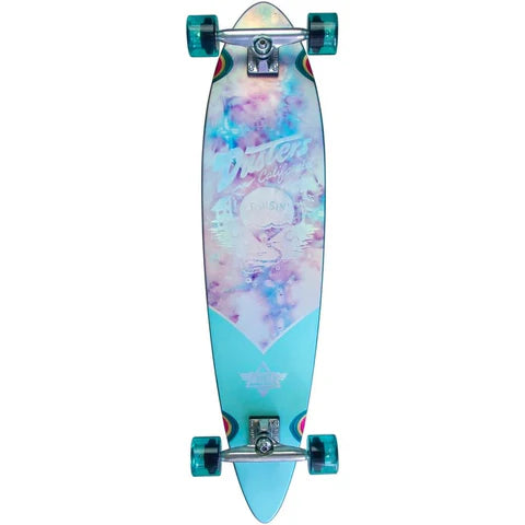 Dusters Cruising Chrome 37" Holographic Longboard Complete Skateboard
