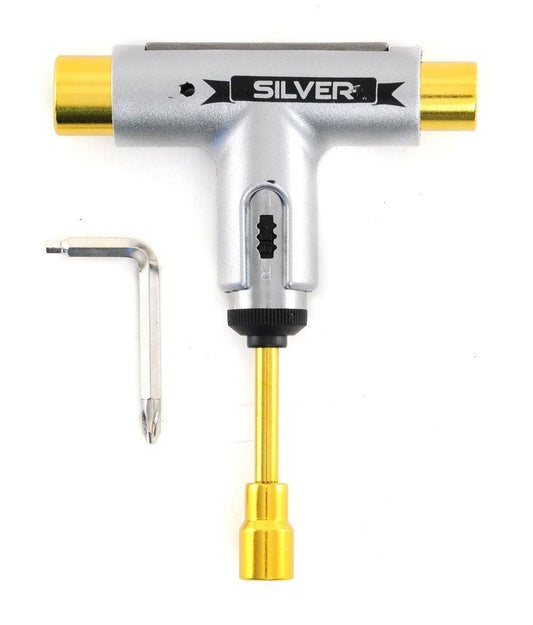 Silver 10 year Metallic Silver/Gold  Skate Tool