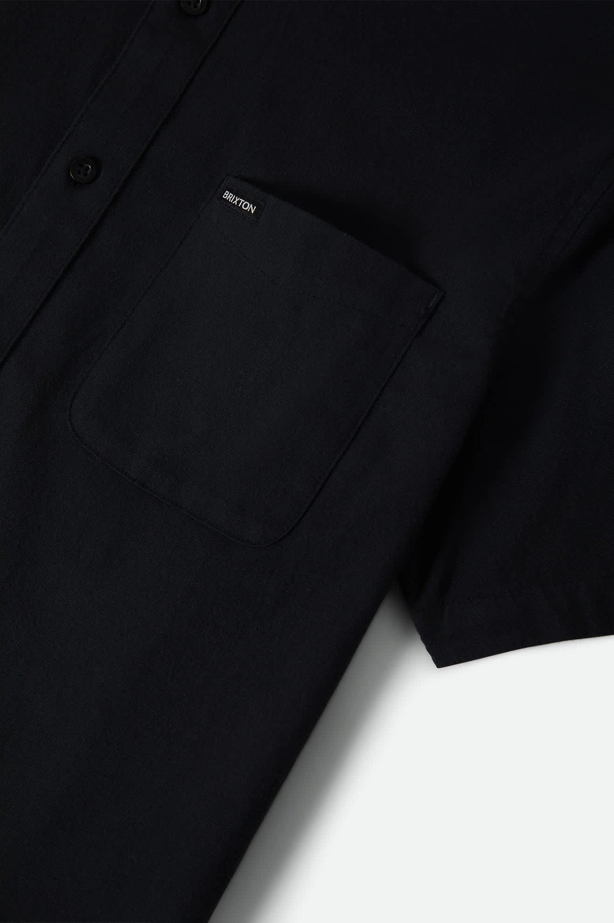 Brixton Sanford Oxford Black S/s Woven Shirt