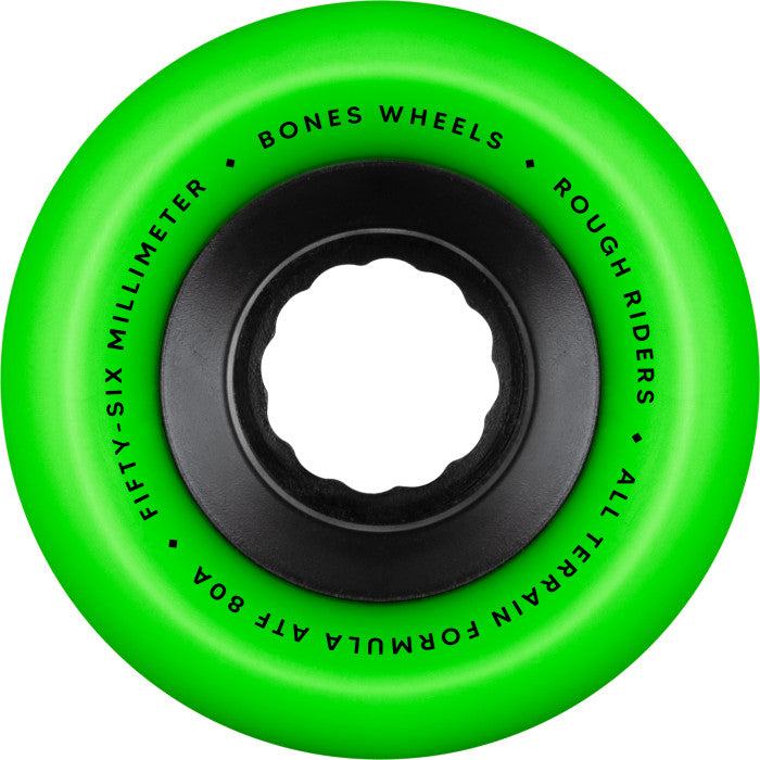 Bones ATF Rough Riders All-Terrain 80A 56mm Green Cruiser Wheels