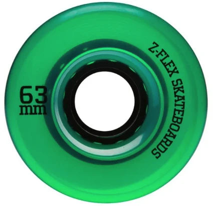 Z-Flex Green Translucent 63mm 83A Cruiser Wheels