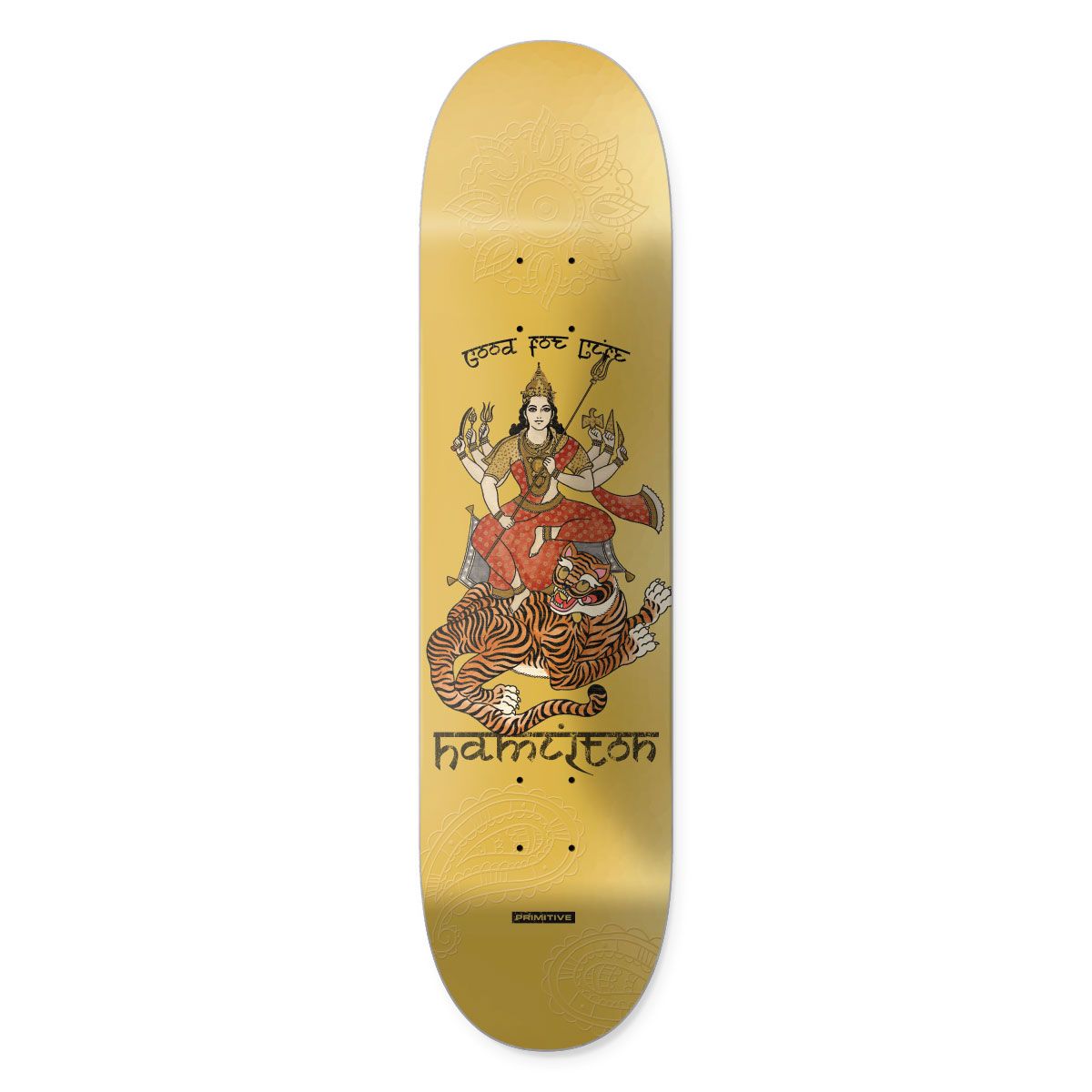 Primitive Hamilton Existence Gold Skateboard Deck