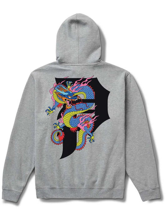 Primitive Honor Heather Grey Heavyweight Hooded Sweatshirt