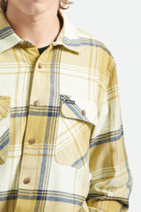 Brixton Bowery Lightweight Ultra Yellow Dusted Ochre L/s Flannel Shirt
