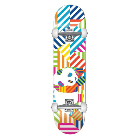 Enjoi Panda Stripes Resin w/ Soft Wheels Multi 7.75" Complete Skateboard