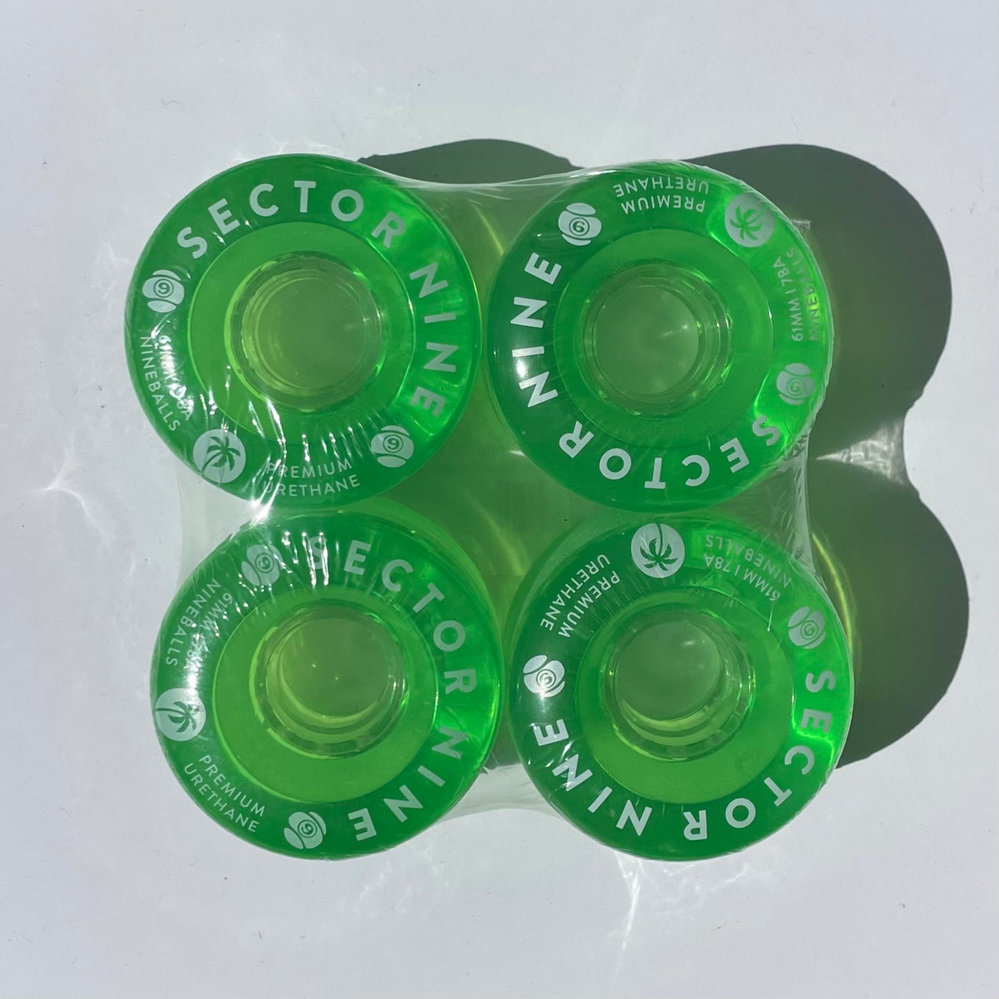 Sector Nine 61 mm 78a Az Nine Ball Green Cruiser Skateboard Wheels