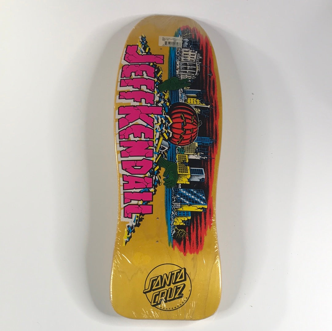 Santa Cruz Jeff Kendall Pumpkin Head Yellow 10.0" Skateboard Deck