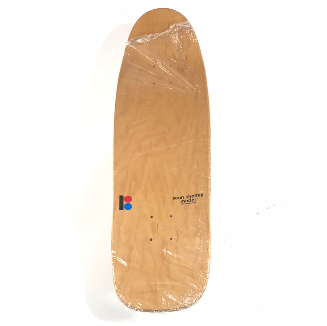Plan B Sean Sheffey Monkey Sean Cliver Woodgrain 8.75'' Autographed Skateboard Deck 2009 Re-issue