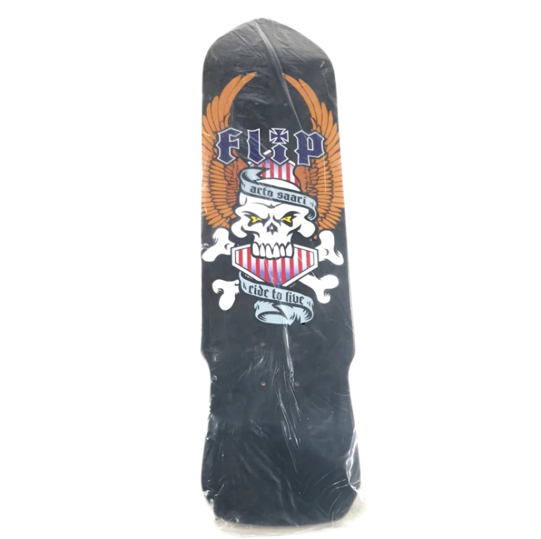 Flip Arto Saari Ride To Live Size 7.75'' Pre-Gripped Vintage NOS Shaped Punk Point Deck