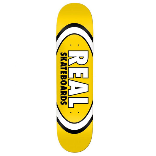 Real Team Classic Oval Yellow 8.25" Slick Skateboard Deck