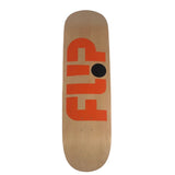 Flip Team Logo Woodgrain/Orange 8.5 Skateboard Deck