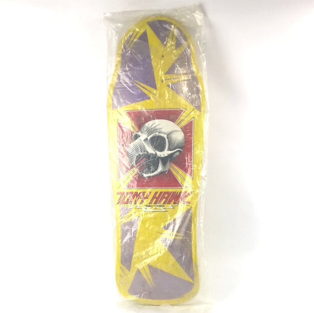 Powell Peralta Original Tony Hawk Hawk Skull 1983 Yellow/Red Size 10.25" Vintage NOS Deck