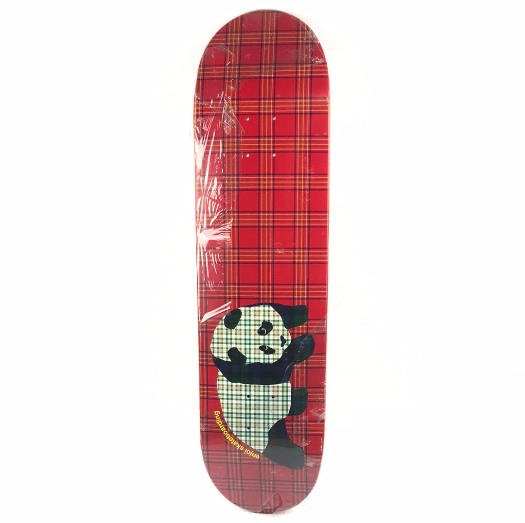 Enjoi Team Plaids Panda Red/Black/White 8.4” Vintage NOS Deck