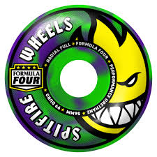 Spitfire F4 99a 56mm Radial Full Green/Purple Swirl Skateboard Wheels