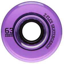 Z-Flex Purple Translucent 63mm 83A Cruiser Wheels