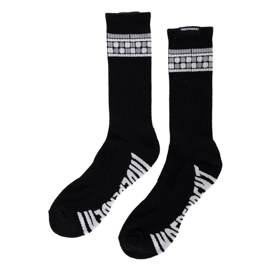 Independent Tile Span Crew 1 Pair Size 9-11 Black Charcoal Socks